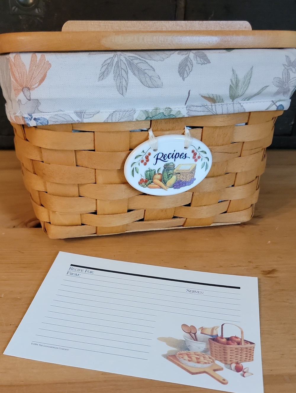 Longaberger Recipe Basket Box